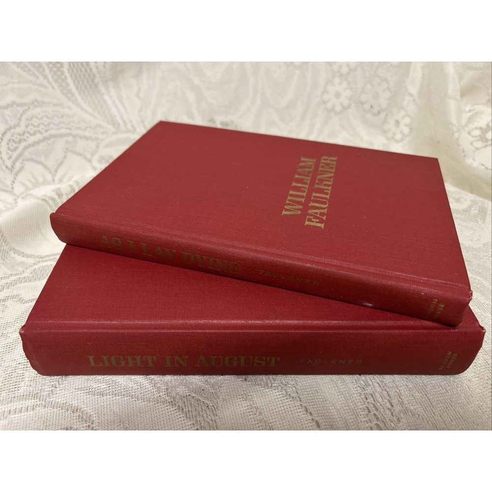 Vintage Book William Faulkner Hardcover Bundle (1950's) Lot of 2 Hardcover Books